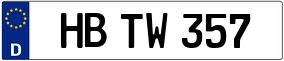 Trailer License Plate